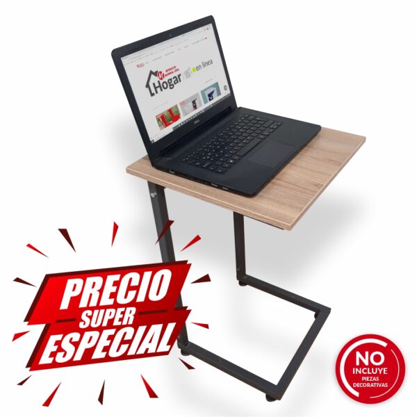 Escritorio Cubik Madera y Base Metálica 40 x 40 x 63cm - Negro