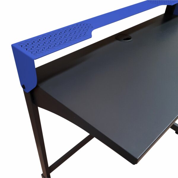Escritorio Metálico Muka 90cm x 40cm x 79cm - Negro  / Azul - Imagen 3